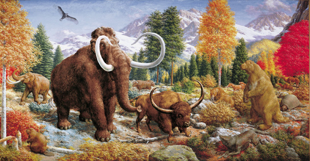 The Age of Mammals, a mural by Rudolph F. Zallinger. 